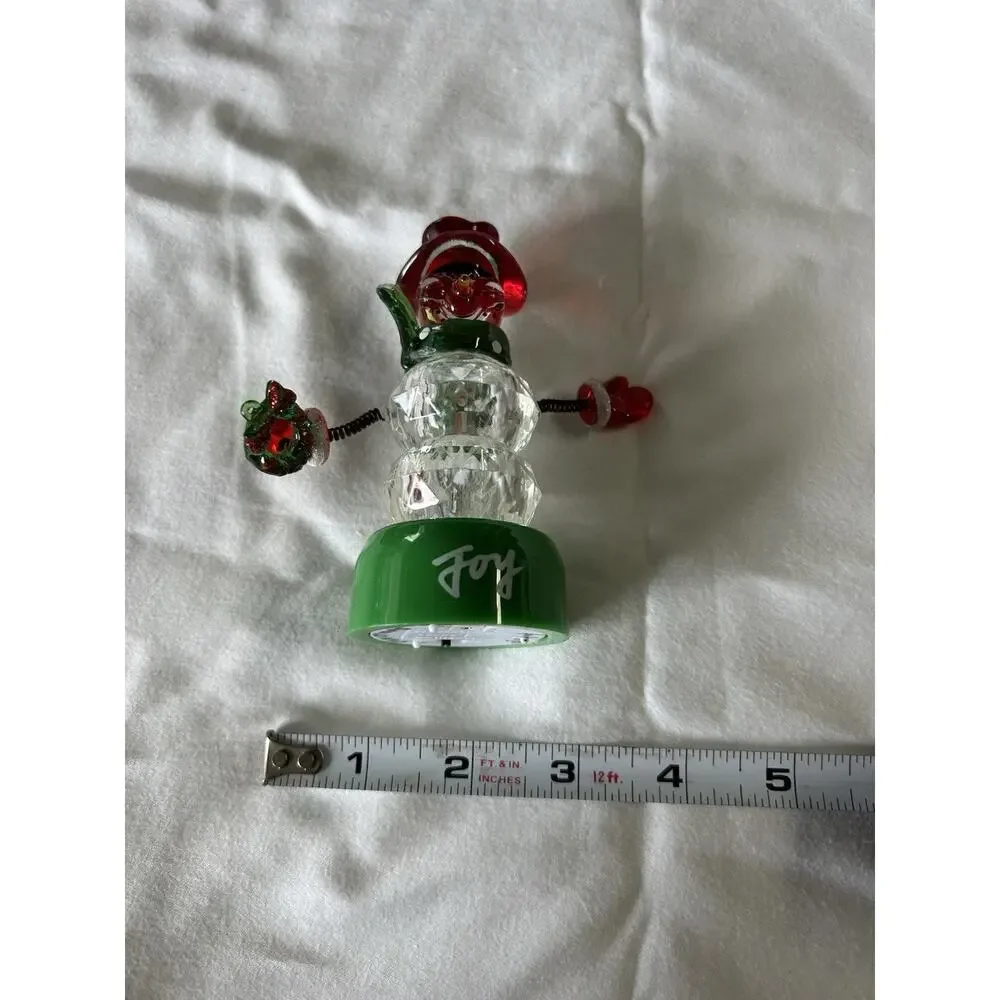 Acrylic Snowman Ornament Coil Metal Movable Arms Legs